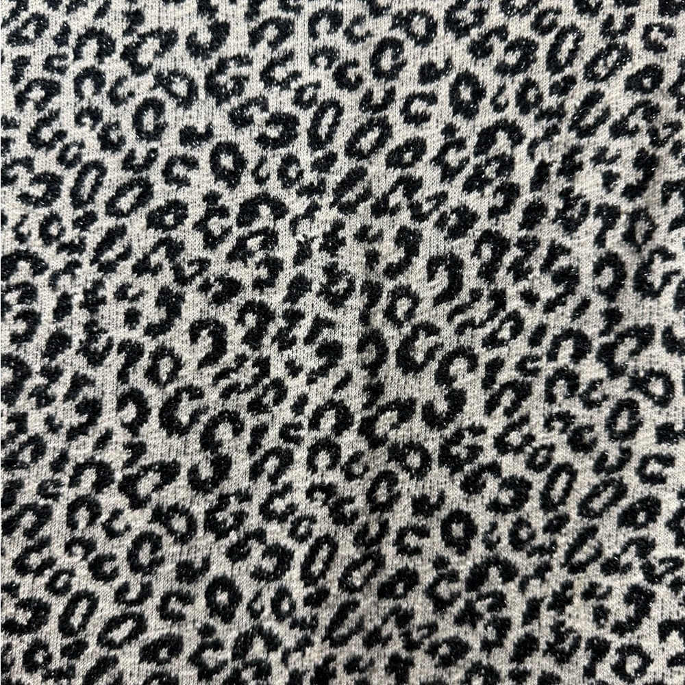 Christopher & Banks Black and White Leopard Print Sweatshirt - Picture 4 of 4